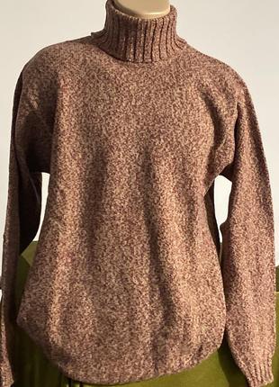 Светр чоловічий, гольф червоний і коричневий колір