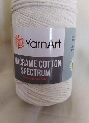 Пряжа yarnart macrame cotton spectrum,цвет - молочный