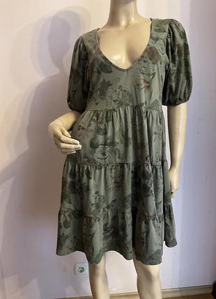 Ярусное хлопковое платье от desigual / s