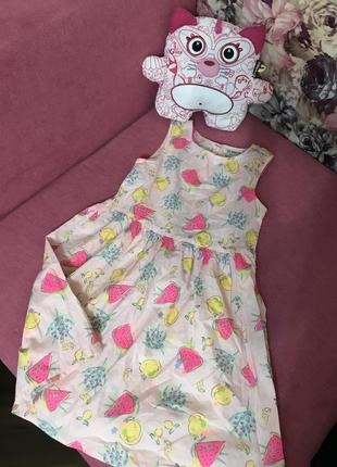 Летнее платье на девочку 7-8 лет
