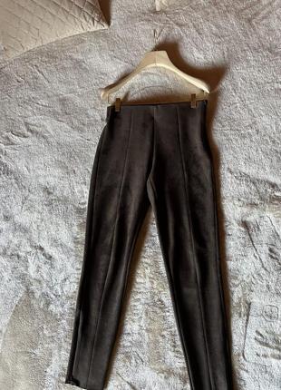 Легенси zara s/ m емо-замш стрейч