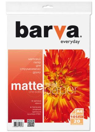 Фотобумага barva a4 everyday matte 105г, 20л (ip-ae105-311)