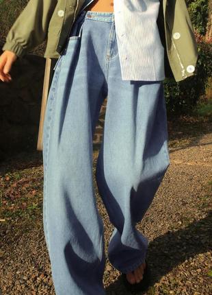 Джинсы z1975 loose с пуговицами и сборками viral zara