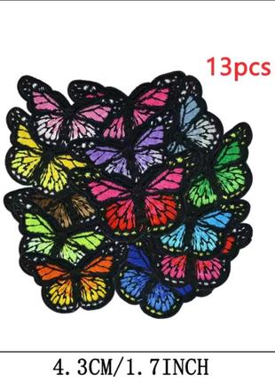 Термо наклейка нашивка стикер патч для одежды бабочка 🦋 разные цвета