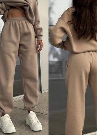 Стильный очень теплый  спортивный повседневный на флисе костюм в стиле виктория сикрет