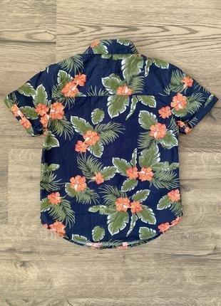 Гавайская рубашка с цветочным принтом на 6-7 лет primark2 фото