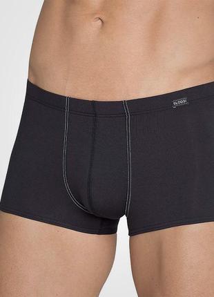 Мужские черные трусики боксеры из модала sloggi men basic soft hipster