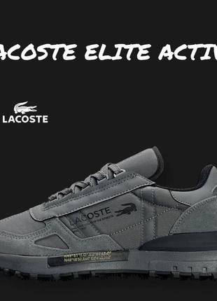 👕 мужские кроссовки lacoste elite active grey