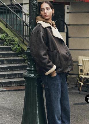 Zara дубленка zw collection