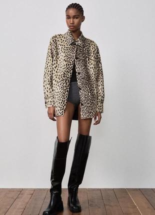 Верхняя рубашка женская леопардовая zara new