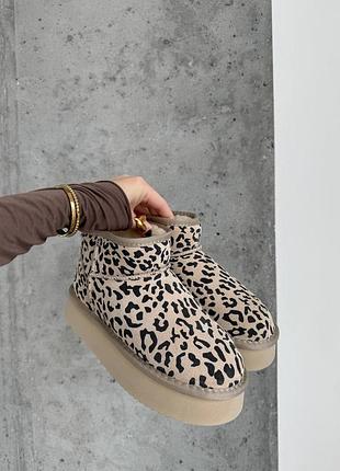 Уггі Женские зимние угги sport ugg light grey metallic suede наложка platform9 фото