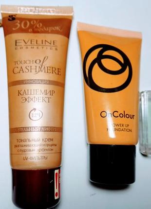 Тональный крем основа светлый oriflame, eveline, dermacol, тени в дар