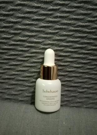 Освітлююча ампула з концентрованим женьшен sulwhasoo concentrated ginseng brightening spot ampoule3 фото