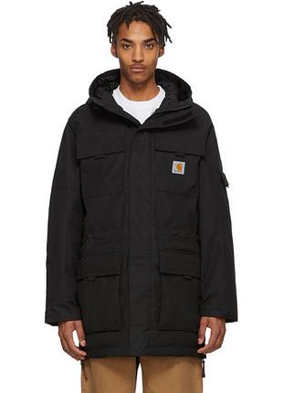 Парка carhartt work in progress black hendon parka