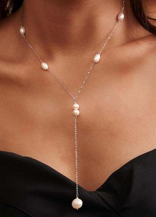 Чокер з натуральних перлин