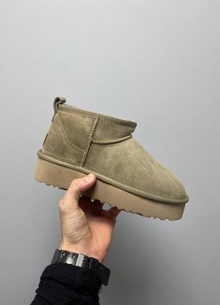 Жіночі уггі ugg ultra mini platform khaki