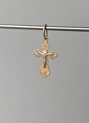 Крестовик золотой 585* с серебряным иссусом 925*
