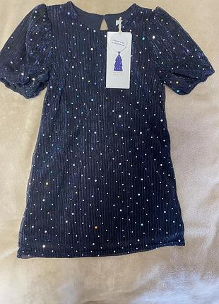 Праздничное платье для девочки, пайетки