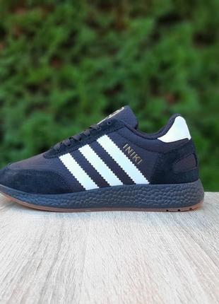 Женские кроссовки adidas iniki черные на черной2 фото