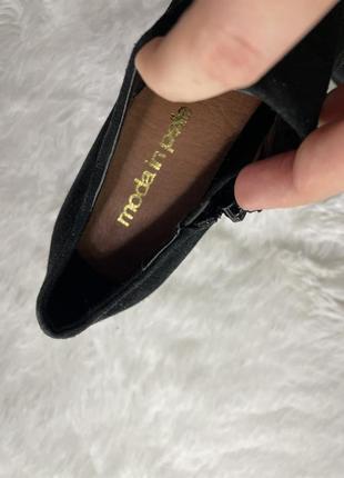 Туфлі чорні замша зі вставками з срібними блискітками moda in pelle7 фото