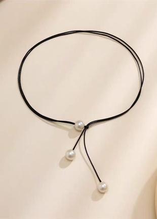 Прикраса підвіска-чокер чокер намисто з перлами