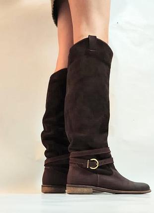 Сапоги -набук +замша-евро зіма