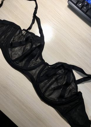 Новый бюстгальтер victoria's secret unlined mesh balconette bra - 75f 34ddd