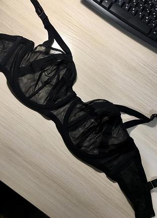 Новый бюстгальтер victoria's secret unlined mesh balconette bra - 75f 34ddd