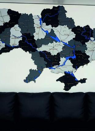 Карта україни багатошарова з фанери