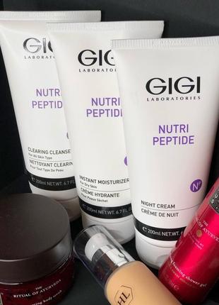 Nutri peptide moisturizer for dry skin i night cream gigi- дневной и ночной кремы с пептидами