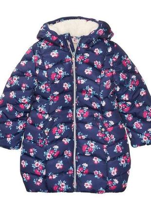 Тепле пальто куртка зимова для дівчинки 122 р kiki&koko до -10