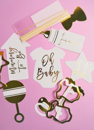 Фотоатрибуты oh baby для гендерной вечеринки