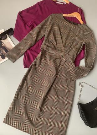 Платье-футляр в клетку maxmara р.xs/s