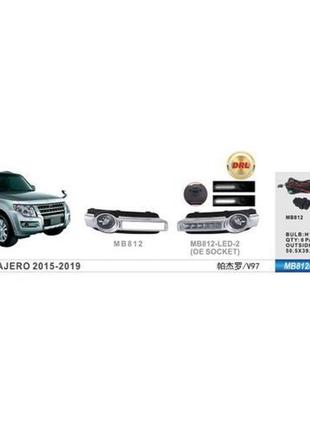 Фари дод. модель mitsubishi pajero 2014-19/mb-812/h11-12v55w/ел. дріт