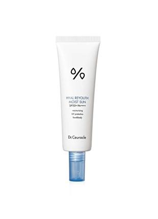 Зволожуючий сонцезахисний крем dr.ceuracle hyal reyouth moist sun spf 50+ / pa++++ 50 мл