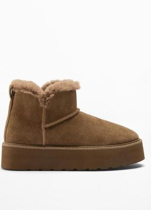 Натуральные шкильяные угги на мехах oysho original spain ugg гг.35-41