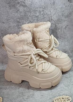 Дитячі зимові черевики чоботи для дівчинки