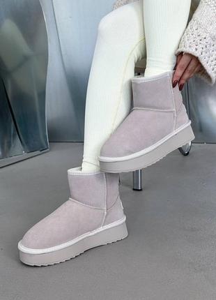 ❄️женские угги из натуральной замши, утепленные мехом