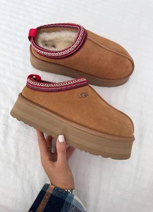 Ugg tazz platform ginger premium женские угги на меху овчине теплые зимние