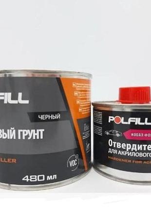Polfill грунт акриловий polfill 5:1 eco 0.48l чорний+зат.0,08l