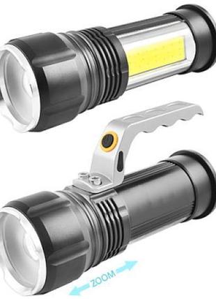 Ліхтар переносний police s912-xpe+cob (white+red), 2x18650, zoom, зу 220v/12v, box