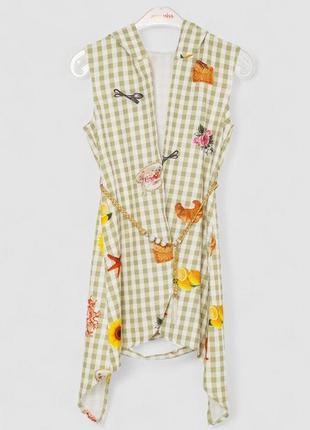 Кардиган в комплекте с лонгсливом для девочек  -уценка, цвет оливковый, 247r1001-u-1