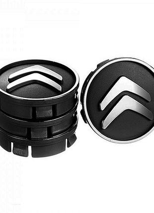 Заглушка колісного диска citroen 60x55 чорний abs пластик (4шт.) 50937 (50937)