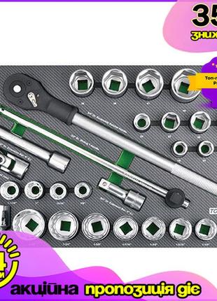 Набор головок toptul ged3108 3/4" 31ед. для метр.+дюймового инструмента gl-55