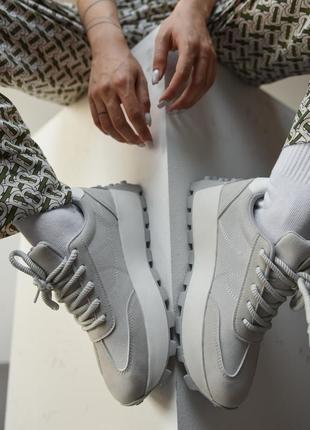 Женские кроссовки samanta grey, женские кожаные кроссовки, кроссовки кожаные