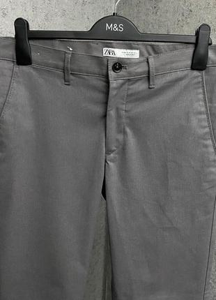 Сірі штани від бренда zara man3 фото