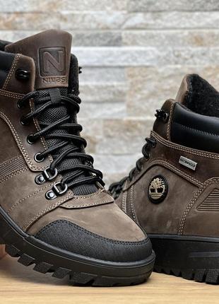 Спортивні черевики на хутрі timberland boulder trail hiking olive