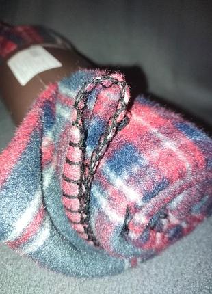 Плед флисовый home line полар клетка 130х160 см красно-серый