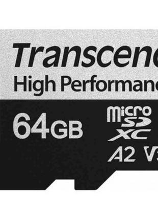 Карта памяти transcend 64gb microsd class 10 uhs-i u3 a2 (ts64gusd330s)