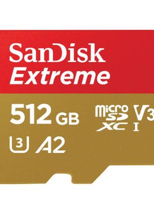 Картка пам'яті sandisk 512gb microsd class 10 uhs-i u3 v30 extreme (sdsqxav-512g-gn6ma)